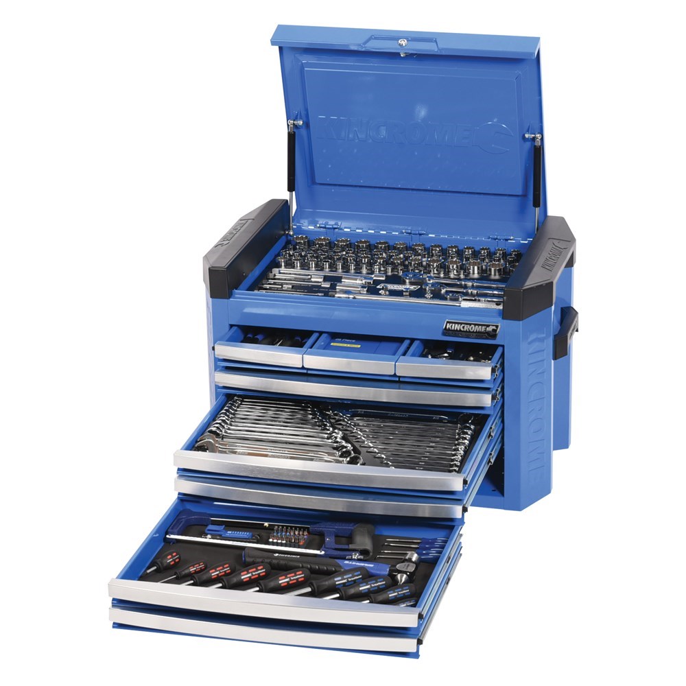 Kincrome Tools Only - CONTOUR® Tool Chest Kit 206 Piece 1/4, 3/8