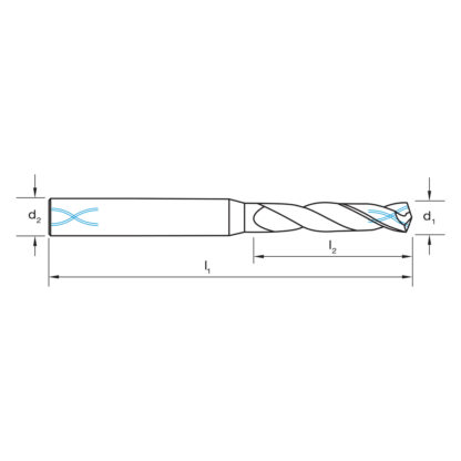 DRILL D329 1/2 3xD IK R30 N DIN6537-HA VHM AlCrN - Image 3