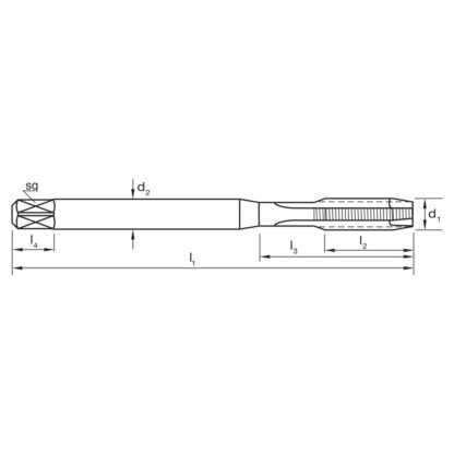 TAP T166 UNC 3/4-10 2B GUN N DIN2184-1 B HSSE BLU - Image 2