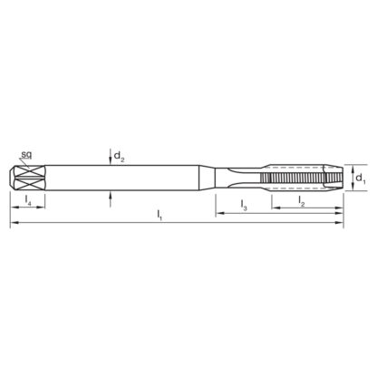 TAP T118 M 6 x 1 6HX GUN VA-IK DIN371 B PM-V3 TiCN - Image 2