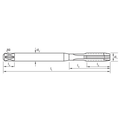 TAP T142 M 10 x 1.5 6H GUN NH-IK DIN371 B PM-V3 TiAlN - Image 2