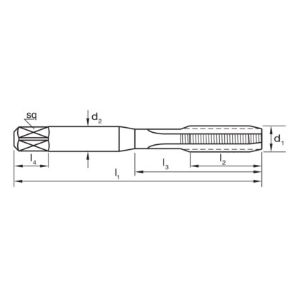 TAP T419 UNC 1/2-13 2B STRAIGHT LH N ISO529 Taper HSS - Image 2